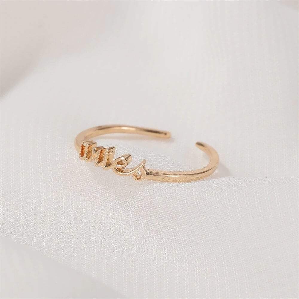 Zodiac Sign Minimalist Boho Text Astrology Ring - Picture 15 of 16